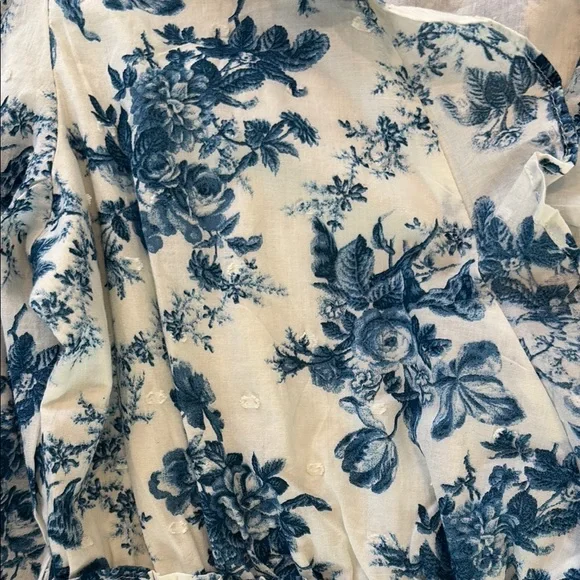 LoveShackFancy x GAP Blue Floral Mini Dress Women's Size Small Limited Edition - Picture 4 of 13